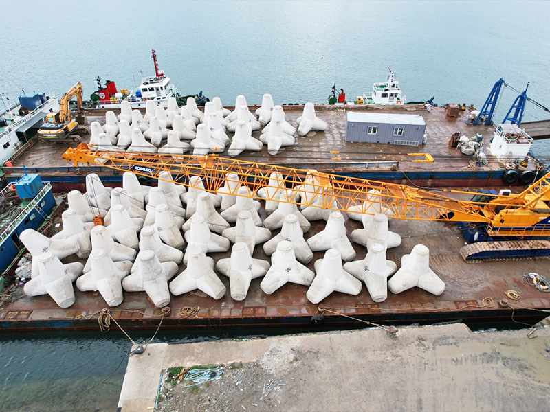 방파제공사 테트라포드